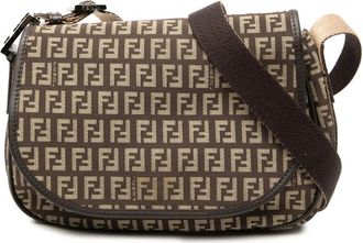 Fendi Pre-owned Fendi Zucchino Canvas Crossbody Ladies 8BR320