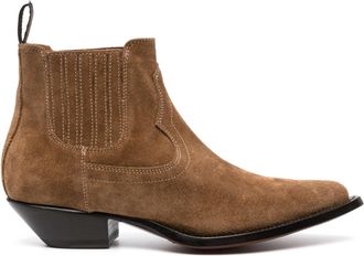 Sonora mini Hidalgo suede ankle boots - women - Calf Leather/Calf Leather/Calf Suede - 36 - Brown