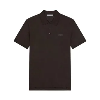 Givenchy Tops, Heren, Zwart, XL, Katoen, Logo Katoenen Poloshirt