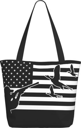 AOOEDM Duck Hunting Usa Flag Ladies Shopping Bag 13x11x7in.The Perfect ValentineS Day Gift.It Is The Best ValentineS Day Gift For Mom, Daughter, Wife,Etc
