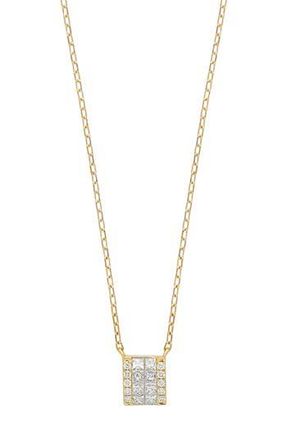 Bony Levy Gatsby Diamond Square Pendant Necklace in 18Ky at Nordstrom Rack