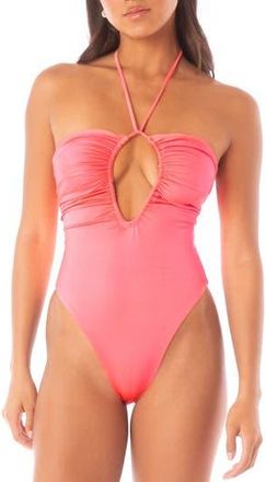 Maaji Cerise Royal Cutout One-Piece Swimsuit in Bright Pink at Nordstrom Rack, Size Medium