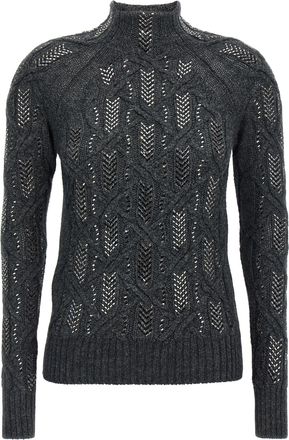 Ermanno Scervino Crystal Braid Sweater