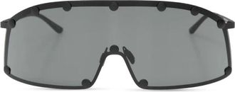 Rick Owens Shielding Zonnebril - Heren - Zonnebrillen - Zwart - ONE Size - Accessoires