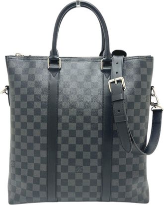Louis Vuitton Black Noir Damier Graphite Handbag Tote Bag (Pre-Owned)