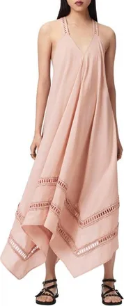AllSaints Lil Handkerchief Hem Cotton Dress in Blush Pink at Nordstrom, Size 10 Us