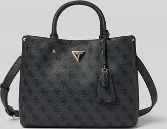 Guess Handtasche mit Label-Applikation Modell MERIDIAN II in Black, Gr&ouml;&szlig;e 1