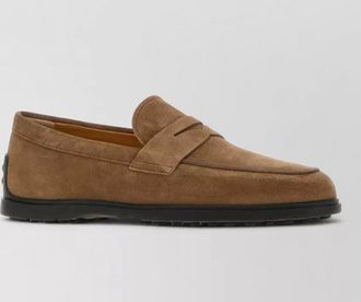 Tod's suede leather loafers