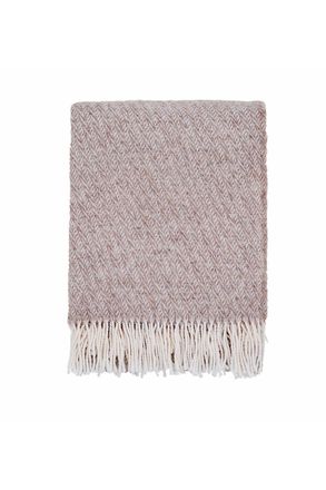 Murmur Cara Wool Throw in Grey | Size: 130 cm x 170 cm