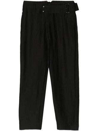 Yohji Yamamoto Broek met ceintuur - Zwart