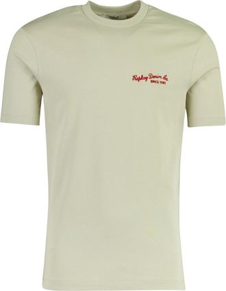 Replay t-shirt Replay groen slim fit logo opdruk