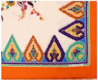 Etro Sjaal met Paisley-print en franjes - Dames - Sjaals - Veelkleurig - ONE Size - Kasjmier - Accessoires