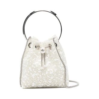 Jimmy Choo London Dames, Tassen, Beige, Maat: ONE Size Satijn