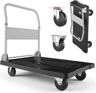 OEM Carro Plataforma Plegable 895 X 595 Mm, Carretilla De Transporte Carga De 299,37 Kg, Carrito Portaequipajes Con Plataforma Con Ruedas De 127 Mm, Asa D