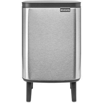 Brabantia Cubo De Basura Bo Hi 7 L Con Tapa De Cierre Suave, Interior Extra&iacute;ble Y Asa De Transporte - Adecuado Para Ba&ntilde;o, Dormitorio Y Oficina En Casa - Matt St