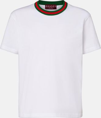 Gucci Webstripe cotton jersey T-shirt