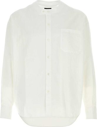 Giorgio Armani White Band Collar Shirt