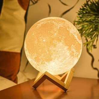 No Brand L&aacute;mpara Lunar, L&aacute;mpara Lunar Impresa En 3d, Regulable, Recargable Por Usb, T&aacute;ctil, Para Ni&ntilde;os Y Parejas, Regalo Rom&aacute;ntico De Cumplea&ntilde;os Para El Dormit