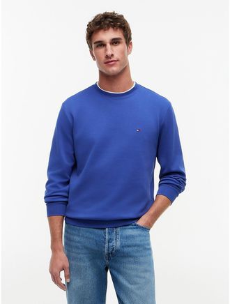Tommy Hilfiger Mens TH Performance Intechno Knit Sweatshirt - Pigment Blue - XL