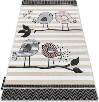 RugsX Alfombra Petit Birds Pajaritos Crema Beige 140x190 Cm