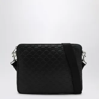 Gucci Medium black GG Emblem shoulder bag