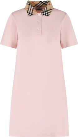 Burberry Poloshirt Iris aus rosafarbener Baumwolle