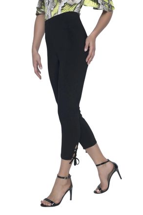 Frank Lyman Design Silky Knit Legging With Tie Detail In Black