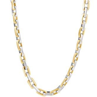 Pompeii3 Mens Heavy Round 14k Gold (140gram) or Platinum (263gram) 8mm Link Chain Necklace 22