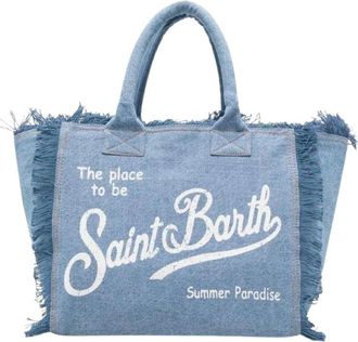 MC2 Saint Barth Tote Bags, female, Blue, Size: ONE SIZE Borsa Vanity mini