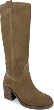 Zigi Soho Casper Knee High Block Heel Boot in Tobacco Suede at Nordstrom, Size 11