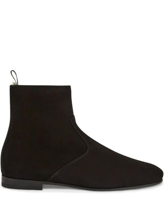 Giuseppe Zanotti Ron ankle boots - men - Leather/Calf Leather/Sheep Skin/Shearling - 42.5 - Black