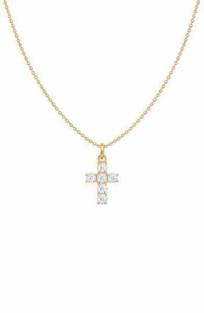 Gabi Rielle Faith Cubic Zirconia Cross Pendant Necklace in Gold at Nordstrom Rack