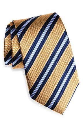 Nordstrom Stripe Silk Tie in Yellow at Nordstrom