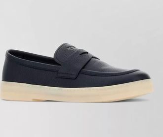 Prada leather boat shoes