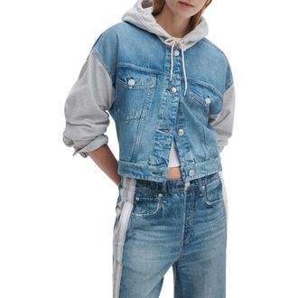 Rag & Bone rb Miramar Mixed Media Jacket in Sport at Nordstrom, Size X-Small