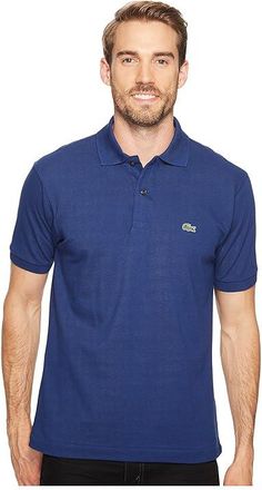 Lacoste L1212 Classic Pique Polo Shirt Mens Short Sleeve Knit Methylene : 7 (2XL), Cotton/Pique