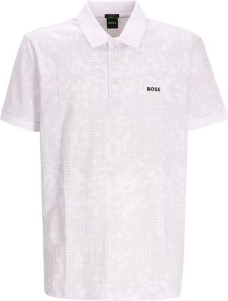 BOSS Polo con motivo geometrico - Bianco