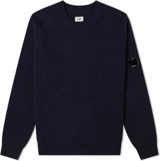 C.P. Company Round-neck Truien - Heren - Ronde hals truien - Blauw - XL - Wol - Truien & Vesten