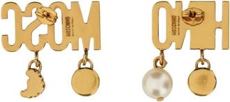 Moschino Ohrringe - Logo Earrings - Gr. unisize - in Gold - für Damen