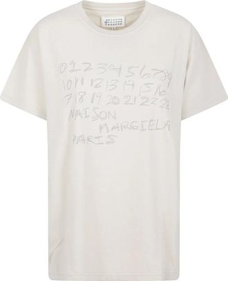 Maison Margiela T-shirts en polos - Dames - T-shirts - Beige - M - Katoen - Tops
