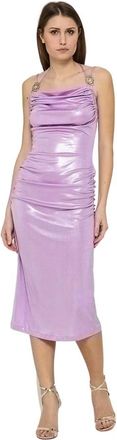 Just Cavalli Kleedjes - Dames - Feestkleedjes - Paars - S - Polyester - Kleedjes