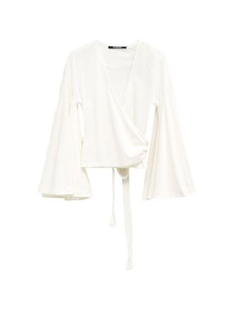 Jacquemus White Wrapped Tie Fastening Top