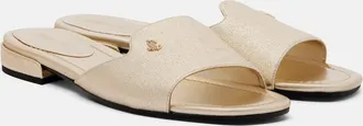 Jimmy Choo London Dina metallic leather slides