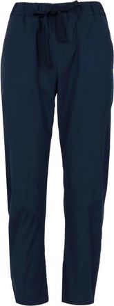 Semicouture Buddy Broek met Trekkoord - Dames - Broeken - Blauw - XS - Leer - Broeken