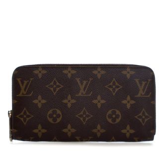 Louis Vuitton Pre-owned Womens Monogram Zippy Long Wallet - Brown Textile - One Size