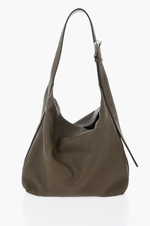 The Row Borsa a Spalla ISA in Pelle Martellata The Row