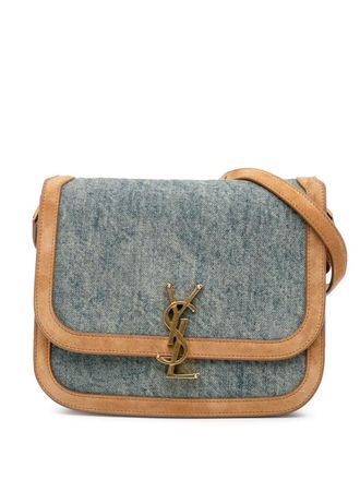 Saint Laurent 2020 Medium Denim Solferino crossbody bag - women - Suede/Denim - One Size - Blue