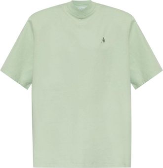 The Attico logo-embroidered T-shirt - Green