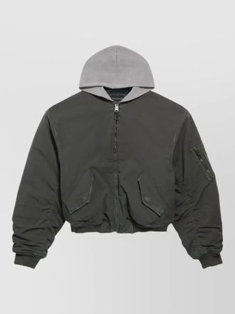 Balenciaga hooded bomber jacket
