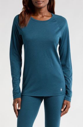 Smartwool Classic All-Season Merino Wool Blend Base Layer Long Sleeve Top in Twilight Blue at Nordstrom, Size X-Small